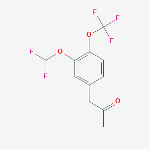 1-(3-(Difluoromethoxy)-4-(trifluoromethoxy)phenyl)propan-2-one