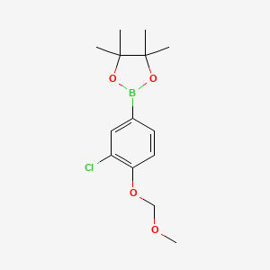 molecular formula C14H20BClO4 B1406569 2-(3-Chloro-4-methoxymethoxyphenyl)-4,4,5,5-tetramethyl-[1,3,2]dioxaborolane CAS No. 1623766-65-3