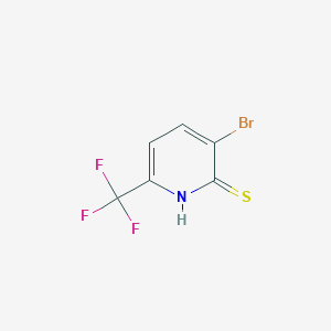 molecular formula C6H3BrF3NS B1406571 3-Bromo-2-mercapto-6-(trifluoromethyl)pyridine CAS No. 1214350-16-9