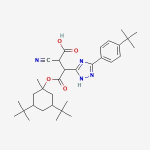 3-[5-(4-tert-butylphenyl)-1H-1,2,4-triazol-3-yl]-2-cyano-4-[(3,5-di-tert-butyl-1-methylcyclohexyl)oxy]-4-oxobutanoic acid