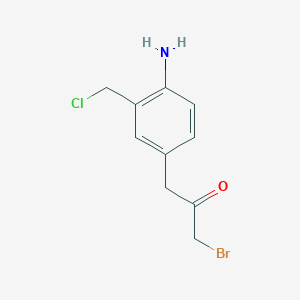 1-(4-Amino-3-(chloromethyl)phenyl)-3-bromopropan-2-one