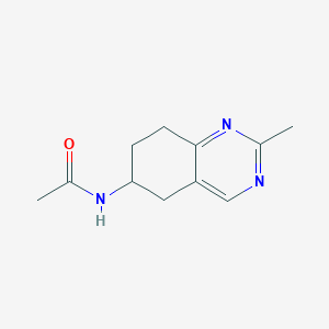 molecular formula C11H15N3O B1406581 N-(2-甲基-5,6,7,8-四氢喹唑啉-6-基)-乙酰胺 CAS No. 1628517-80-5