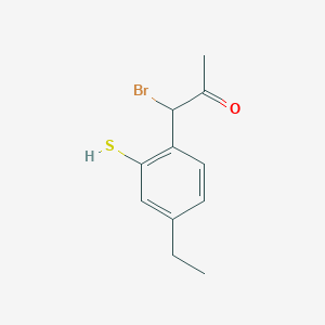 1-Bromo-1-(4-ethyl-2-mercaptophenyl)propan-2-one