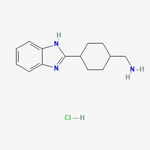 [4-(1H-Benzimidazol-2-yl)cyclohexyl]methanamine;hydrochloride