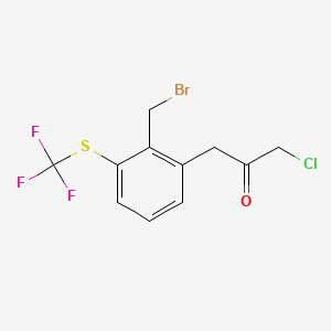 1-(2-(Bromomethyl)-3-(trifluoromethylthio)phenyl)-3-chloropropan-2-one