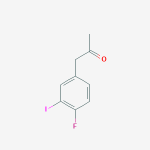 molecular formula C9H8FIO B14065847 1-(4-Fluoro-3-iodophenyl)propan-2-one 