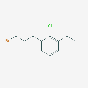 molecular formula C11H14BrCl B14065889 1-(3-Bromopropyl)-2-chloro-3-ethylbenzene 