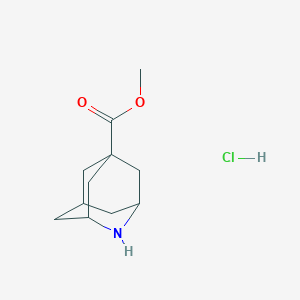 molecular formula C11H18ClNO2 B1406589 Methyl-2-Azaadamantan-5-carboxylat-Hydrochlorid CAS No. 1389264-13-4