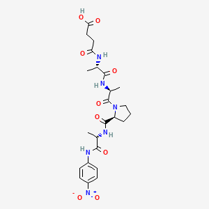 molecular formula C24H32N6O9 B1406592 琥珀酰-丙氨酸-丙氨酸-脯氨酸-丙氨酸-对硝基苯胺 CAS No. 72682-69-0