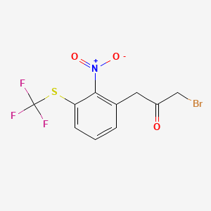 1-Bromo-3-(2-nitro-3-(trifluoromethylthio)phenyl)propan-2-one