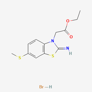 ethyl 2-(2-imino-6-(methylthio)benzo[d]thiazol-3(2H)-yl)acetate hydrobromide