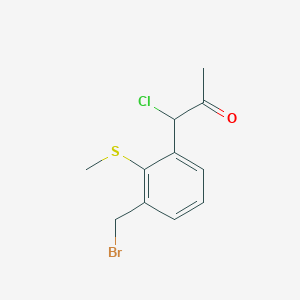 1-(3-(Bromomethyl)-2-(methylthio)phenyl)-1-chloropropan-2-one