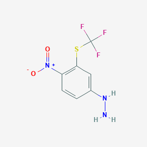 1-(4-Nitro-3-(trifluoromethylthio)phenyl)hydrazine