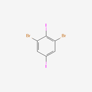 molecular formula C6H2Br2I2 B14065994 1,3-Dibromo-2,5-diiodobenzene 