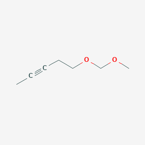 molecular formula C7H12O2 B14066006 5-(Methoxymethoxy)pent-2-yne CAS No. 101533-94-2