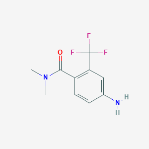 molecular formula C10H11F3N2O B1406601 4-氨基-N,N-二甲基-2-三氟甲基苯甲酰胺 CAS No. 1174234-00-4