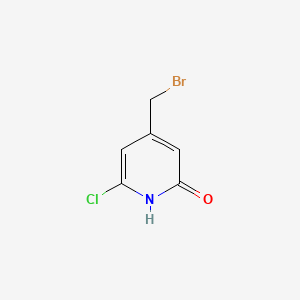 molecular formula C6H5BrClNO B14066014 4-(bromomethyl)-6-chloro-1H-pyridin-2-one CAS No. 1227574-59-5