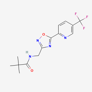 2,2-Dimethyl-N-[5'-(5''-(trifluoromethyl)pyridin-2''-yl)--[1',2',4']oxadiazol-3'-ylmethyl]propionamide