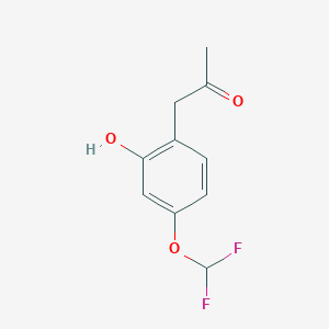 molecular formula C10H10F2O3 B14066114 1-(4-(Difluoromethoxy)-2-hydroxyphenyl)propan-2-one 