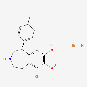 (5R)-9-chloro-5-(4-methylphenyl)-2,3,4,5-tetrahydro-1H-3-benzazepine-7,8-diol;hydrobromide