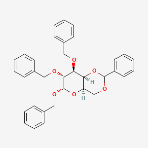 molecular formula C34H34O6 B1406614 1,2,3-三-O-苄基-4,6-O-亚苄基-α-D-半乳呋喃糖苷 CAS No. 53929-36-5
