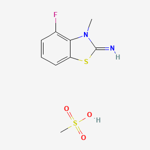 molecular formula C9H11FN2O3S2 B1406621 4-fluoro-3-methylbenzo[d]thiazol-2(3H)-imine methanesulfonate CAS No. 2034154-86-2