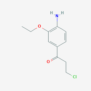 molecular formula C11H14ClNO2 B14066216 1-(4-Amino-3-ethoxyphenyl)-3-chloropropan-1-one 