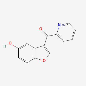 molecular formula C14H9NO3 B1406624 (5-ヒドロキシ-1-ベンゾフラン-3-イル)(ピリジン-2-イル)メタノン CAS No. 953423-73-9