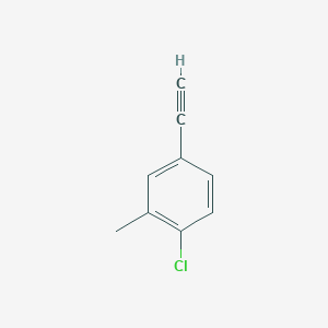 molecular formula C9H7Cl B1406632 1-Chloro-4-ethynyl-2-methylbenzene CAS No. 1204394-34-2