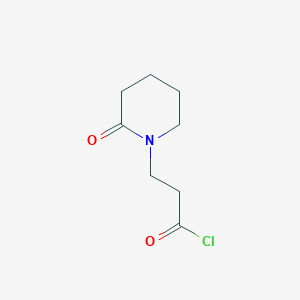 molecular formula C8H12ClNO2 B1406640 3-(2-氧代哌啶-1-基)丙酰氯 CAS No. 1706435-20-2