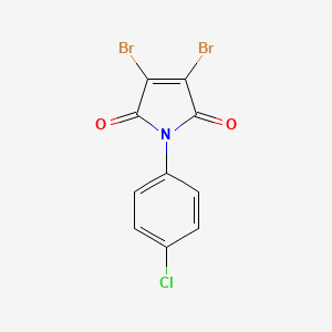 molecular formula C10H4Br2ClNO2 B1406642 3,4-dibromo-1-(4-chlorophenyl)-1H-pyrrole-2,5-dione CAS No. 1237534-08-5