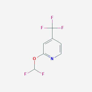 molecular formula C7H4F5NO B1406645 2-Difluoromethoxy-4-(trifluoromethyl)pyridine CAS No. 1214385-50-8
