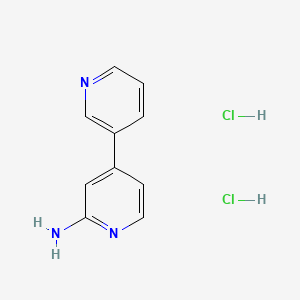 molecular formula C10H11Cl2N3 B1406646 4-(吡啶-3-基)吡啶-2-胺二盐酸盐 CAS No. 1803609-33-7