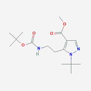 5-(2-tert-Butoxycarbonylamino-ethyl)-1-tert-butyl-1H-pyrazole-4-carboxylic acid methyl ester