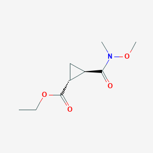 trans 2-(Methoxymethylcarbamoyl)cyclopropanecarboxylic acid ethyl ester