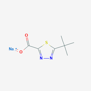 molecular formula C7H9N2NaO2S B1406659 Sodium 5-tert-butyl-1,3,4-thiadiazole-2-carboxylate CAS No. 1803598-34-6