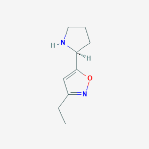 molecular formula C9H14N2O B140666 (2S)-2-[3-Ethylisoxazol-5-yl]pyrrolidine CAS No. 147402-55-9