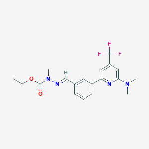 N'-[1-[3-(6-Dimethylamino-4-trifluoromethyl-pyridin-2-yl)-phenyl]-meth-(E)-ylidene]-N-methyl-hydrazinecarboxylic acid ethyl ester