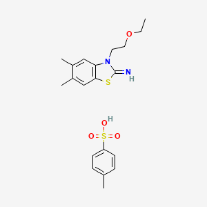 molecular formula C20H26N2O4S2 B1406667 3-(2-ethoxyethyl)-5,6-dimethylbenzo[d]thiazol-2(3H)-imine 4-methylbenzenesulfonate CAS No. 2034154-94-2