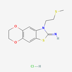 3-(2-(methylthio)ethyl)-6,7-dihydro-[1,4]dioxino[2',3':4,5]benzo[1,2-d]thiazol-2(3H)-imine hydrochloride