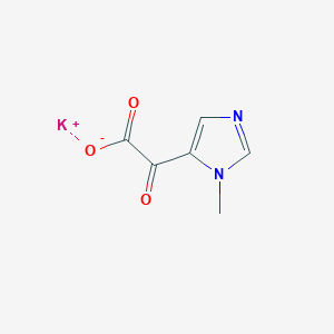 molecular formula C6H5KN2O3 B1406671 potassium 2-(1-methyl-1H-imidazol-5-yl)-2-oxoacetate CAS No. 1803599-21-4