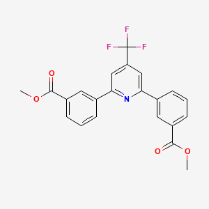 molecular formula C22H16F3NO4 B1406673 Bis-2,6-(3-Methoxycarbonylphenyl)-4-(trifluoromethyl)pyridine CAS No. 1311279-88-5