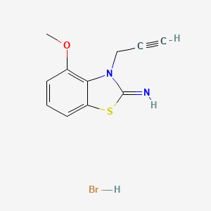molecular formula C11H11BrN2OS B1406686 4-methoxy-3-(prop-2-yn-1-yl)benzo[d]thiazol-2(3H)-imine hydrobromide CAS No. 102126-12-5