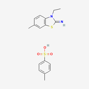 molecular formula C17H20N2O3S2 B1406687 3-乙基-6-甲基苯并[d]噻唑-2(3H)-亚胺 4-甲基苯磺酸盐 CAS No. 2034154-23-7