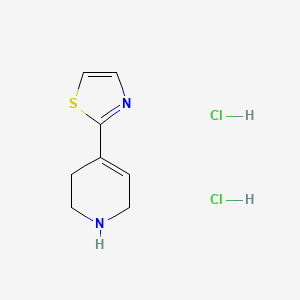 molecular formula C8H12Cl2N2S B1406689 2-(1,2,3,6-Tetrahydropyridin-4-yl)thiazole dihydrochloride CAS No. 1864057-81-7