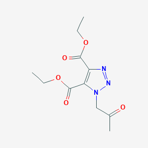 molecular formula C11H15N3O5 B1406697 1-(2-氧代丙基)-1H-1,2,3-三唑-4,5-二羧酸二乙酯 CAS No. 1638612-51-7