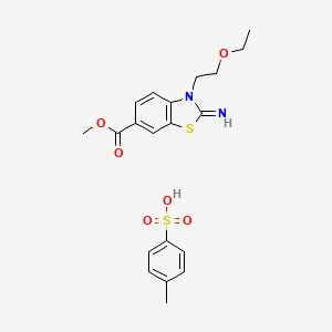 Methyl 3-(2-ethoxyethyl)-2-imino-2,3-dihydrobenzo[d]thiazole-6-carboxylate 4-methylbenzenesulfonate