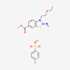 molecular formula C20H24N2O6S2 B1406701 Methyl 3-(2-ethoxyethyl)-2-imino-2,3-dihydrobenzo[d]thiazole-6-carboxylate 4-methylbenzenesulfonate CAS No. 2034154-18-0