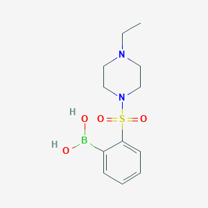 molecular formula C12H19BN2O4S B1406716 2-(4-Ethylpiperazin-1-ylsulfonyl)phenylboronic acid CAS No. 1704063-64-8