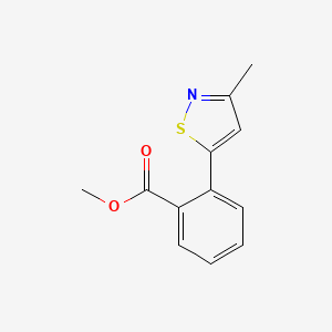 molecular formula C12H11NO2S B1406724 2-(3-Methyl-isothiazol-5-yl)-benzoic acid methyl ester CAS No. 39100-76-0